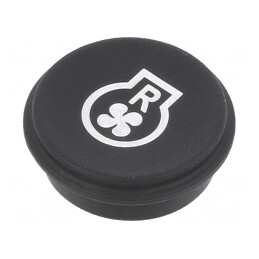 Buton Rotund Negru Ø21mm