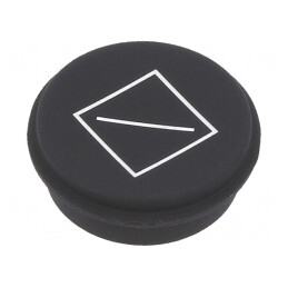 Tastă rotundă neagră Ø21mm | Electronic-mag.ro | Componente Electronice
