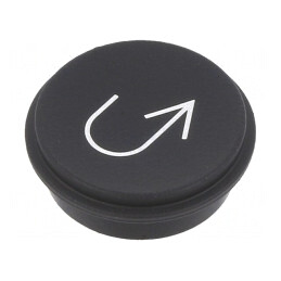 Tastă rotundă neagră Ø21mm | Electronic-mag.ro | Componente Electronice