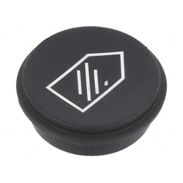 Tastă Rotundă Neagră Ø21mm | Electronic-mag.ro | Componente Electronice