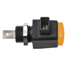 Clemă laborator portocalie 16A nichel 25-90°C | Electronic-mag.ro | Componente Electronice