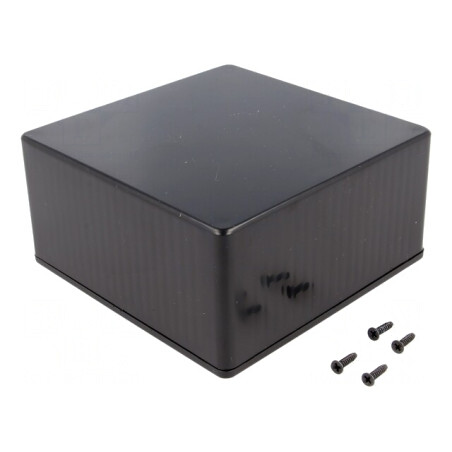Carcasă universală 120x120x59mm ABS neagră | Electronic-mag.ro | Componente Electronice