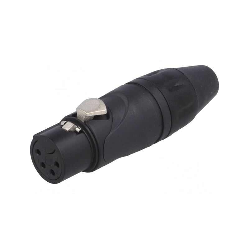 Mufă XLR 4-Pin Mamă Dreaptă pentru Cablu | Electronic-mag.ro | Componente Electronice