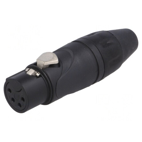 Mufă XLR 4-Pin Mamă Dreaptă pentru Cablu | Electronic-mag.ro | Componente Electronice