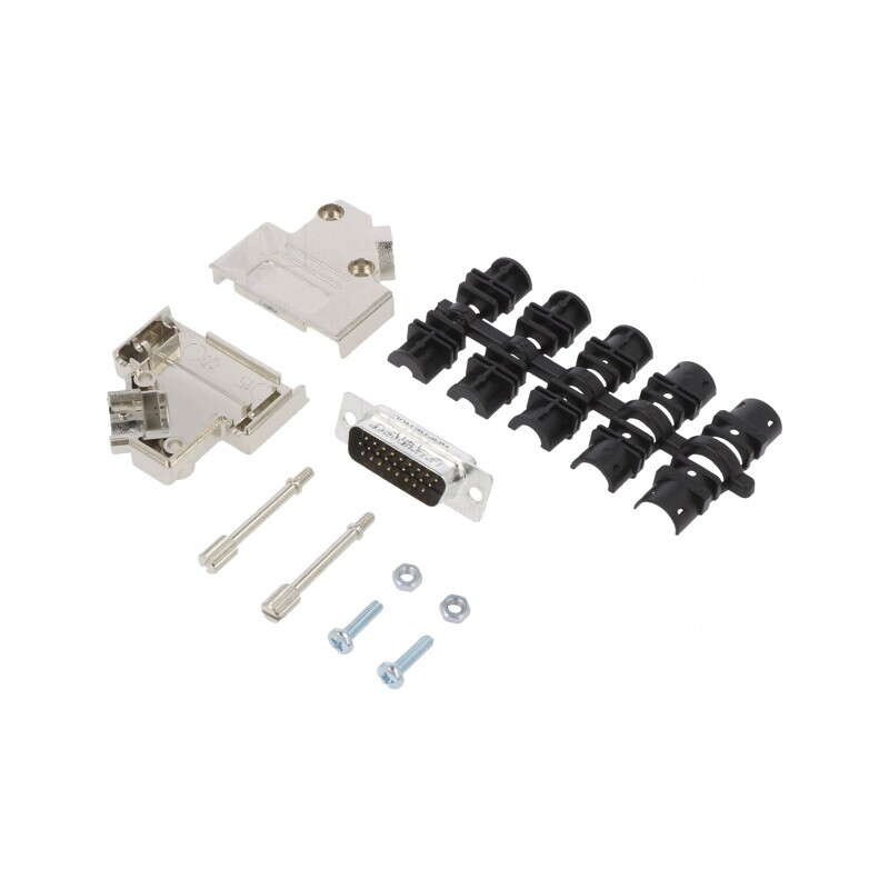 Conector D-Sub HD 26-Pin Tată Unghi 45° Lipire Gold | Electronic-mag.ro | Componente Electronice