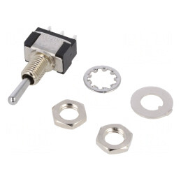 Comutator basculant 3 poziții ON-OFF-ON 6A 125V 6V | Electronic-mag.ro | Componente Electronice