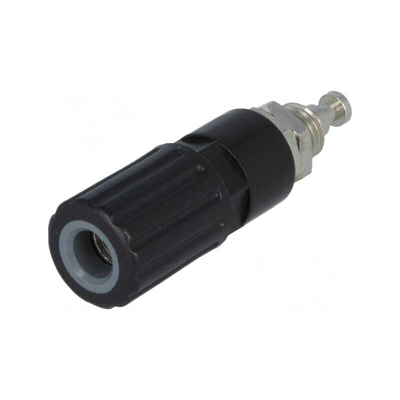 Soclu Banană 4mm 36A Negru | Electronic-mag.ro | Componente Electronice