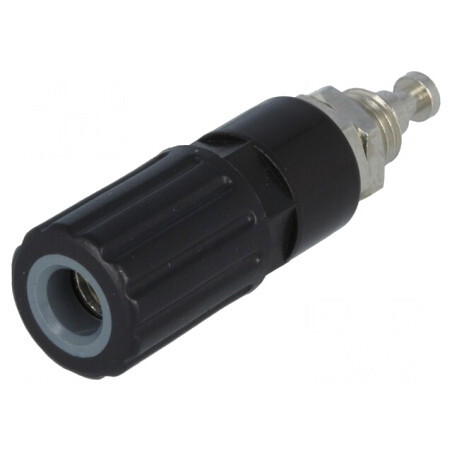 Soclu Banană 4mm 36A Negru | Electronic-mag.ro | Componente Electronice