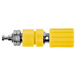 Soclu banană 4mm galben 36A 33VAC 70VDC | Electronic-mag.ro | Componente Electronice