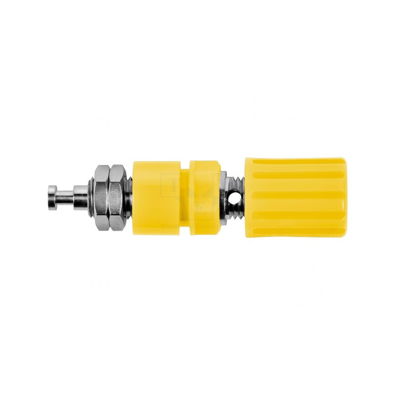 Soclu banană 4mm galben 36A 33VAC 70VDC | Electronic-mag.ro | Componente Electronice
