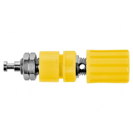 Soclu banană 4mm galben 36A 33VAC 70VDC | Electronic-mag.ro | Componente Electronice