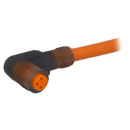 Conector M8 Mamă 3 PIN 2m unghi 90° cu cabluri | Electronic-mag.ro | Componente Electronice