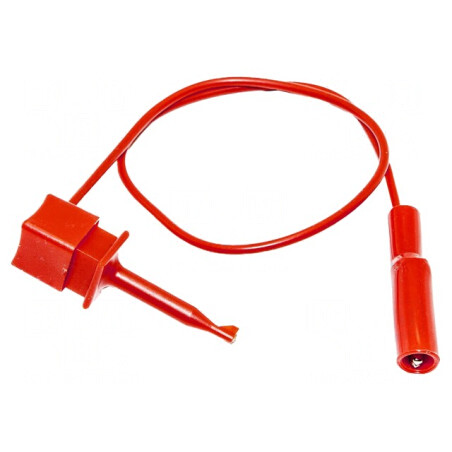 Cablu de măsurare 5A cu clemă crocodil roșie | Electronic-mag.ro | Componente Electronice