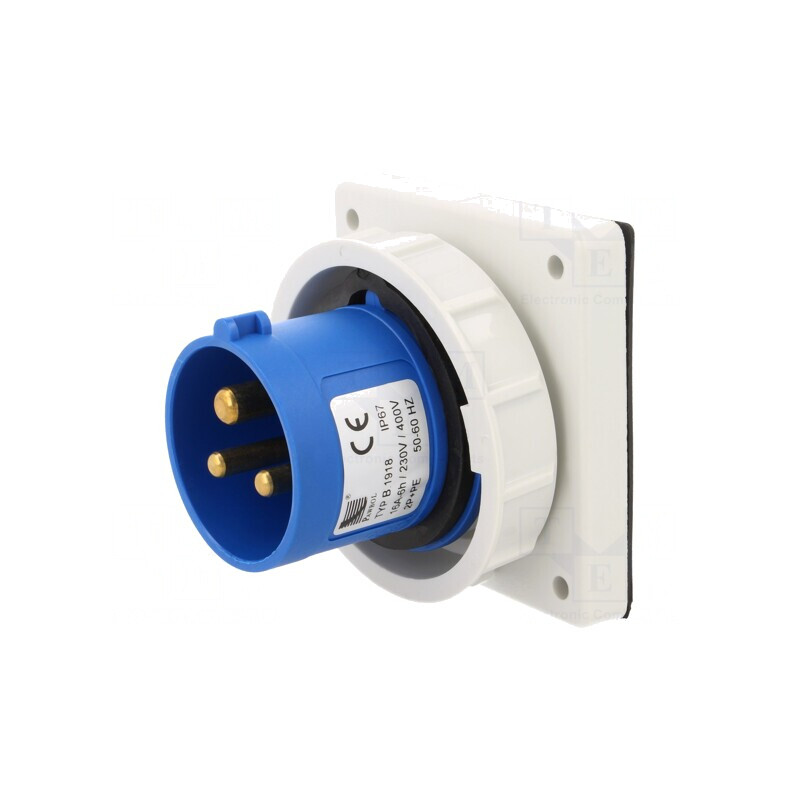 Conector de alimentare AC 16A 400VAC IP67 IEC 60309 | Electronic-mag.ro | Componente Electronice