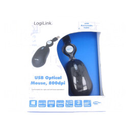 Mouse optic negru USB 0,7m 3 butoane | Electronic-mag.ro | Componente Electronice