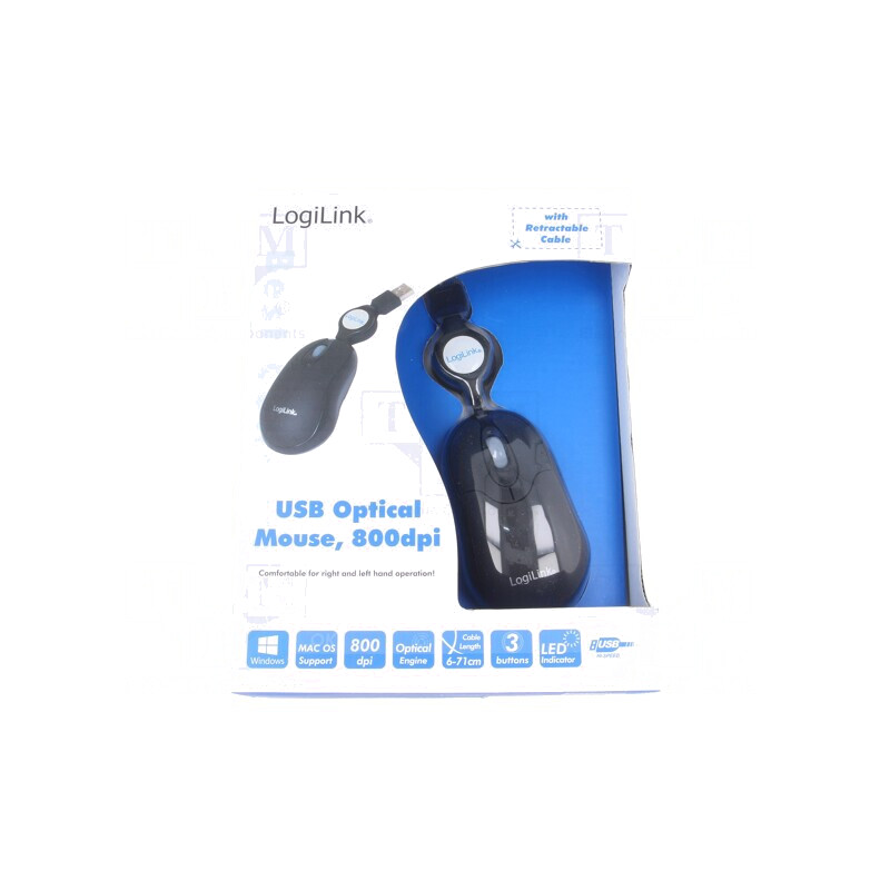 Mouse optic negru USB 0,7m 3 butoane | Electronic-mag.ro | Componente Electronice