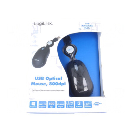 Mouse optic negru USB 0,7m 3 butoane | Electronic-mag.ro | Componente Electronice