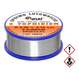 Sârmă de lipit cu plumb 0,56mm 0,1kg 190°C | Electronic-mag.ro | Componente Electronice