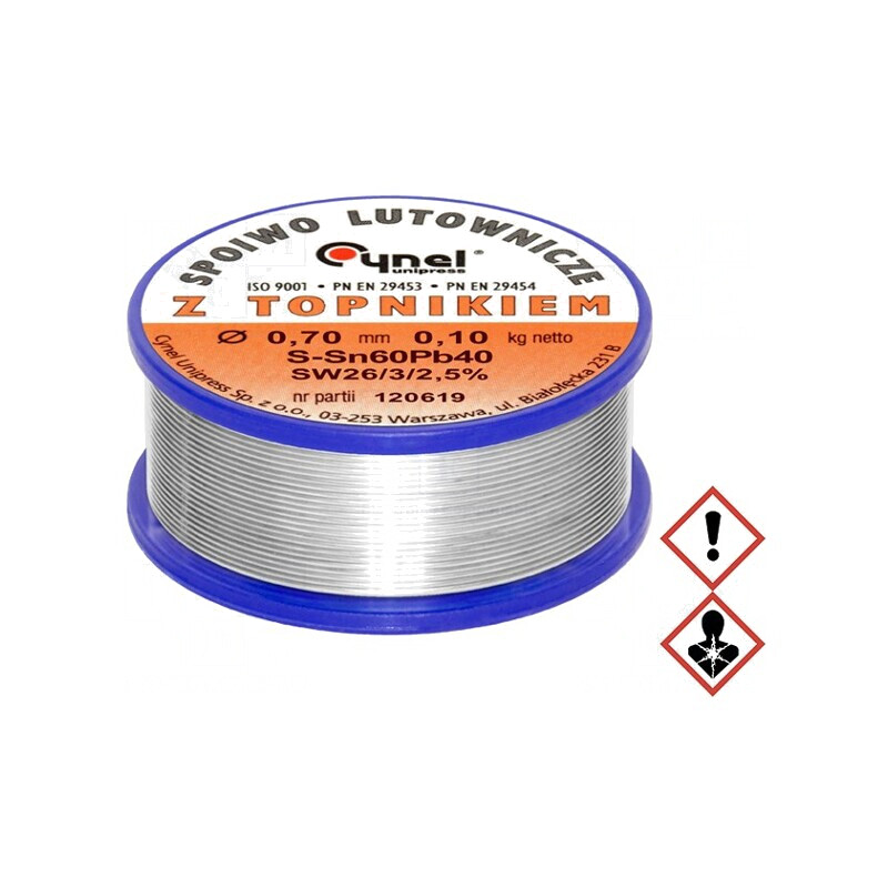 Sârmă de lipit 0,7mm 0,1kg cu plumb 190°C | Electronic-mag.ro | Componente Electronice Sârmă de lipit 0,7mm 0,1kg cu plumb 190°C | Electronic-mag.ro | Componente Electronice