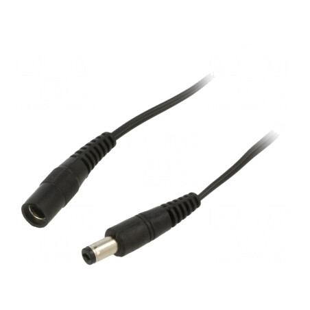 Cablu Alimentare DC 5,5/2,1mm Negru 2x0,5mm2 | Electronic-mag.ro | Componente Electronice