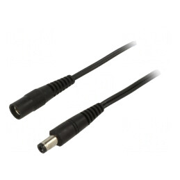 Cablu DC 5,5/2,5 mm2 Negru | Electronic-mag.ro | Componente Electronice