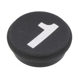 Tastă Rotundă Neagră Ø21mm | Electronic-mag.ro | Componente Electronice