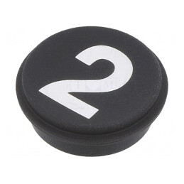 Buton Rotund Negru Ø21mm | Electronic-mag.ro | Componente Electronice