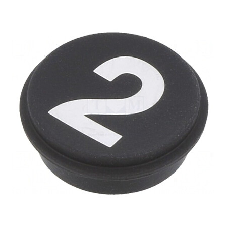 Buton Rotund Negru Ø21mm | Electronic-mag.ro | Componente Electronice