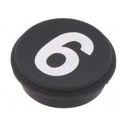 Buton Rotund Negru Ø21mm | Electronic-mag.ro | Componente Electronice