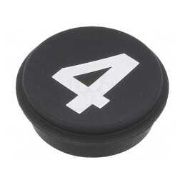Tastă rotundă neagră Ø21mm | Electronic-mag.ro | Componente Electronice