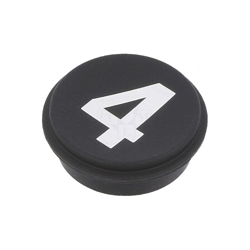 Tastă rotundă neagră Ø21mm | Electronic-mag.ro | Componente Electronice