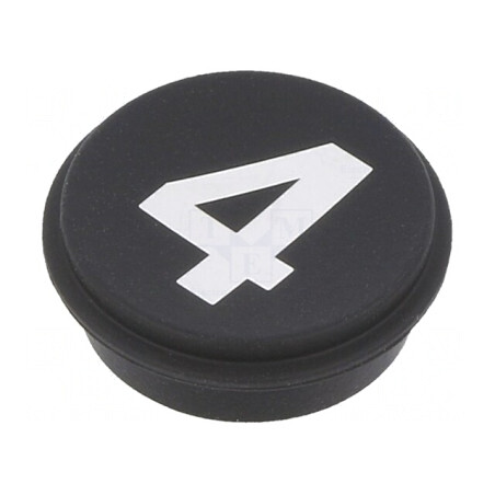 Tastă rotundă neagră Ø21mm | Electronic-mag.ro | Componente Electronice