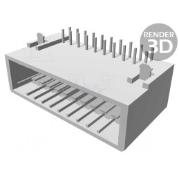 Soclu cablu-placă Dynamic D-3100D 3,81mm 20 pini 250V | Electronic-mag.ro | Componente Electronice