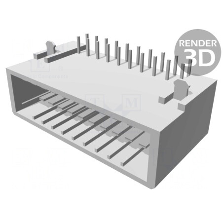 Soclu cablu-placă Dynamic D-3100D 3,81mm 20 pini 250V | Electronic-mag.ro | Componente Electronice
