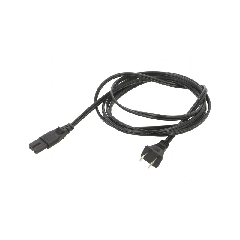 Cablu Alimentare 2x18AWG IEC C7 - NEMA 1-15, 2.4m Negru | Electronic-mag.ro | Componente Electronice Cablu Alimentare 2x18AWG IEC C7 - NEMA 1-15, 2.4m Negru | Electronic-mag.ro | Componente Electronice