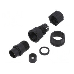 Conector circular mufă B 2 PIN 5A IP67 drept | Electronic-mag.ro | Componente Electronice