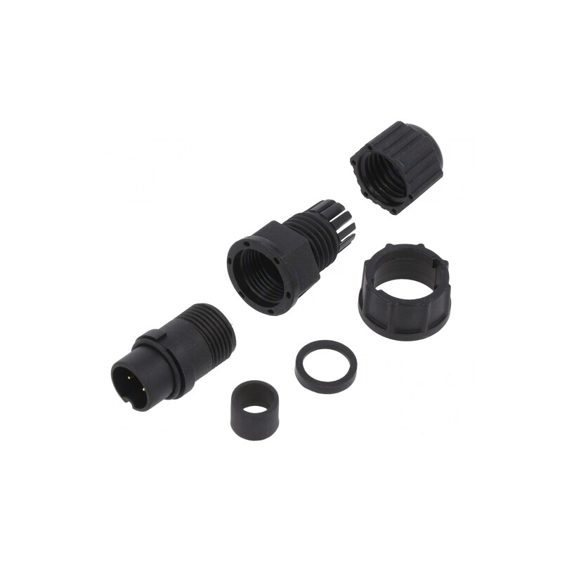 Conector circular mufă B 2 PIN 5A IP67 drept | Electronic-mag.ro | Componente Electronice