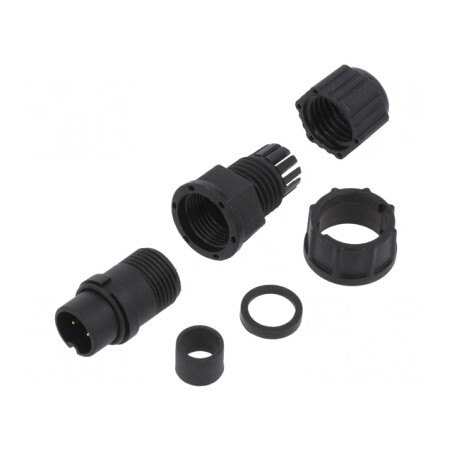 Conector circular mufă B 2 PIN 5A IP67 drept | Electronic-mag.ro | Componente Electronice
