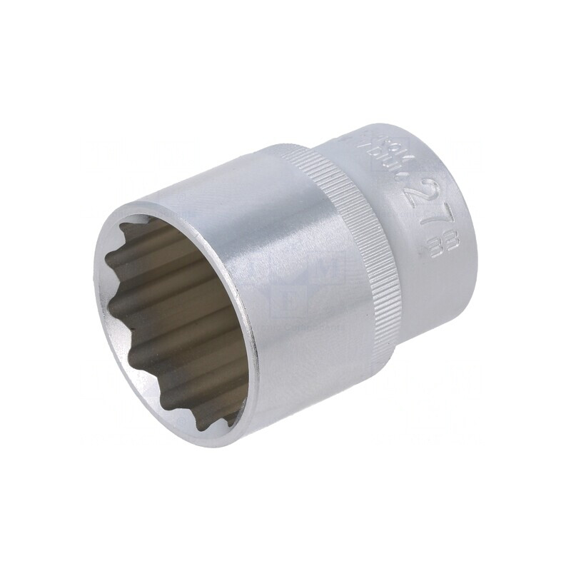 Tubulară 27mm Cap 12 Puncte 1/2 Oțel Crom-Vanadium | Electronic-mag.ro | Componente Electronice