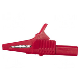 Bornă crocodil roşie 30A 19mm 1kV | Electronic-mag.ro | Componente Electronice