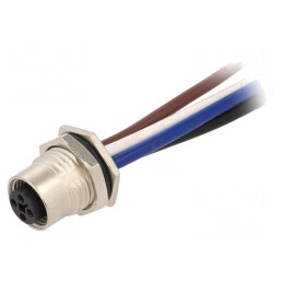 Soclu M12 4 Pin Mamă IP67 12A 1,5mm2 | Electronic-mag.ro | Componente Electronice