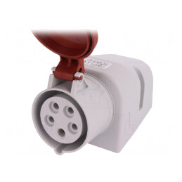 Conector Alimentare AC Trifazat 16A 400VAC IP44 Soclu Mamă | Electronic-mag.ro | Componente Electronice