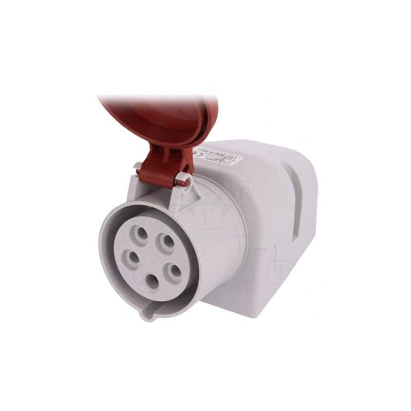Conector Alimentare AC Trifazat 16A 400VAC IP44 Soclu Mamă | Electronic-mag.ro | Componente Electronice