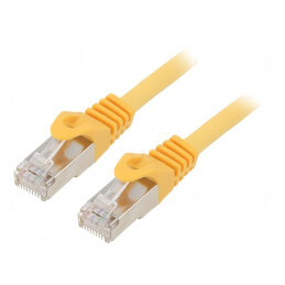 Patch Cord S/FTP Cat6a Cupru LSZH Galben 10m | Electronic-mag.ro | Componente Electronice