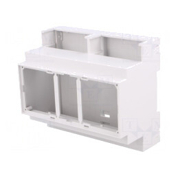 Carcasă pentru șină DIN, gri, 90x106x53mm | Electronic-mag.ro | Componente Electronice