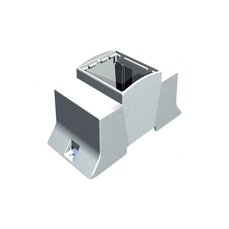 Carcasă pentru șină DIN, 110mm x 53.5mm x 62mm, gri, model 3 | Electronic-mag.ro | Componente Electronice