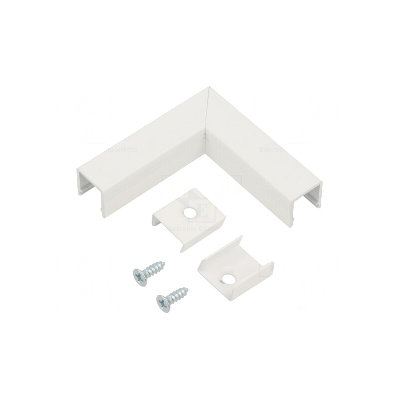 Conector colț 90° alb aluminiu SMART10 | Electronic-mag.ro | Componente Electronice