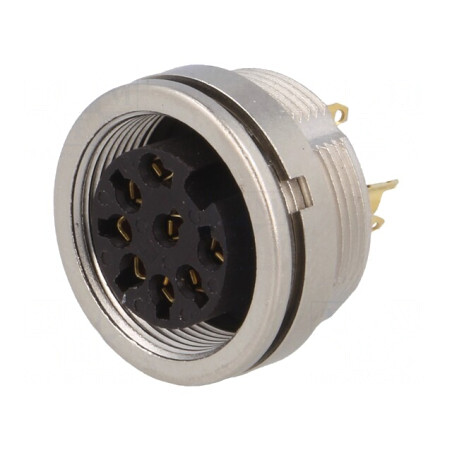 Conector M16 Soclu Mamă 8 PIN IP68 60V 5A | Electronic-mag.ro | Componente Electronice