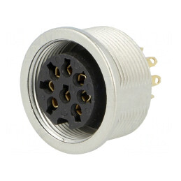 Conector M16 Soclu Mamă, 8 PIN, 5A 60V, IP68 | Electronic-mag.ro | Componente Electronice