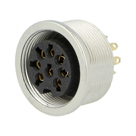Conector M16 Soclu Mamă, 8 PIN, 5A 60V, IP68 | Electronic-mag.ro | Componente Electronice